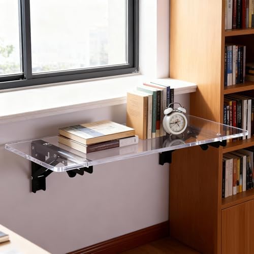 Foldable Floating Shelves for Wall,16" L x 7" W Wall Shelves for Decor Storage