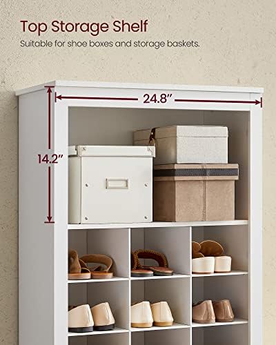 VASAGLE Tall Shoe Storage Cabinet, 10‑Tier, Holds Up to 30 Pairs of Shoes