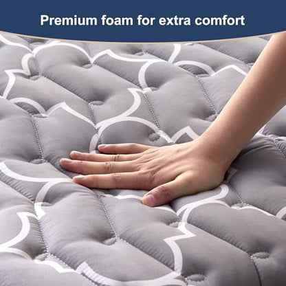 6th Generation Japanese Floor Futon Mattress - Extra-Thick 9-Layer Modern Futon with 100% High-Density Foam, Portable Floor Mattress Sleeping Pad for Adults, Guest Room, Dormitory, Twin XL (39"X80")