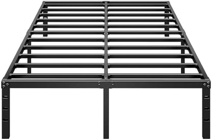 HLIPHA Metal Platform Bed Frame 16 Inch Tall,No Box Spring Needed,Queen Size Bed with Heavy Duty Strong Support Slats,Easy to Assemble,Black
