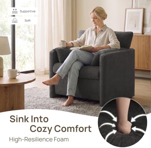 33" Accent Chair,Comfy Reading Chair,Cozy Armchair For Living Room,Bedroom