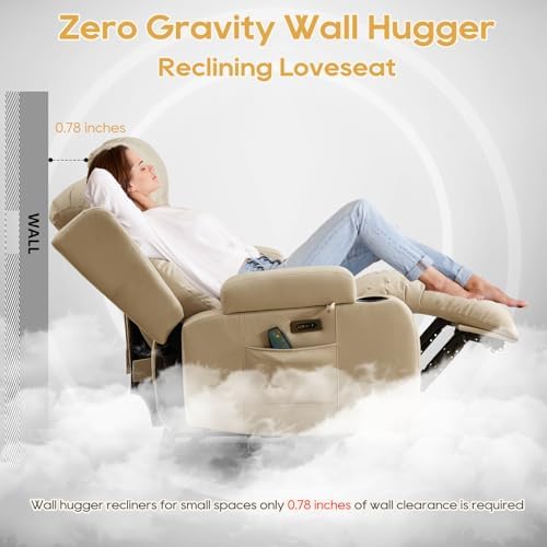 IPKIG Power Loveseat Recliner Sofa with Flip Back Console, 67" - 3 Seat
