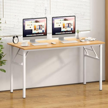 Need Office Computer Desk 60 Inch Sturdy Folding Laptop Table Teak