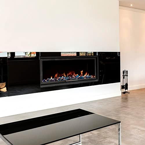 Onlyfire 10 lbs Fire Glass Diamonds 1 Inch, Reflective Fire Pit Glass Rocks