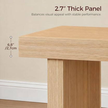 MAHANCRIS Modern Console Table, 39.4" Rectangular Entryway Table, Natural