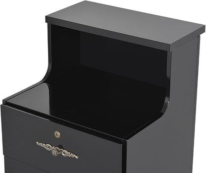 Dir Reception Desk, Receptionist Area Counter, Reception Podium Valencia, Black
