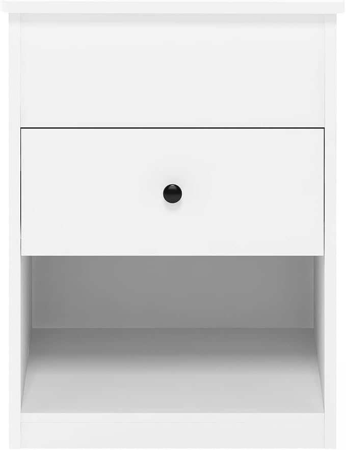 Furinno Jensen Lift Top Nightstand, Solid White