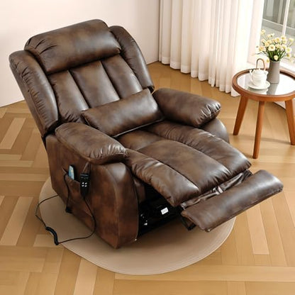 Infinite Position Lay Flat Power Lift Recliner Chair for Elderly, Ochre