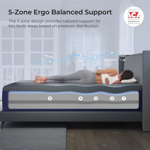 Sweetnight CoolNest 12 Inch Queen Size Mattress, Cool Memory Foam Mattress