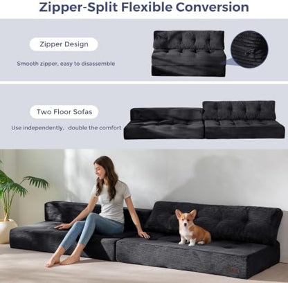MAXYOYO Folding Sofa Bed, Convertible Chair Bed with Pillow