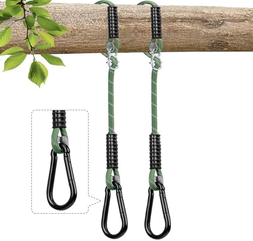 2 Pack Heavy Duty Tree Swings Rope Hammock with Large Snap Clasp