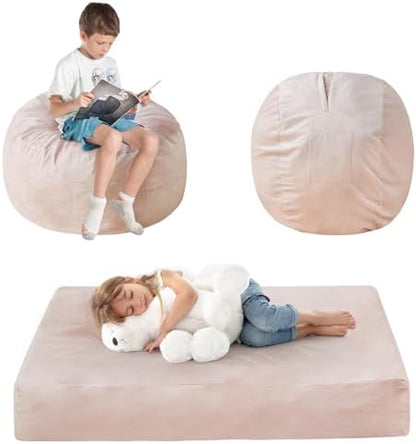 Bean Bag Chairs for Kids- Small Bean Bag Convertible Floor Sofa