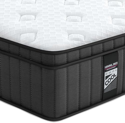 HIMMLINE 12 Inch Queen Mattress, Gel Memory Foam Pocket Spring, Medium Feel