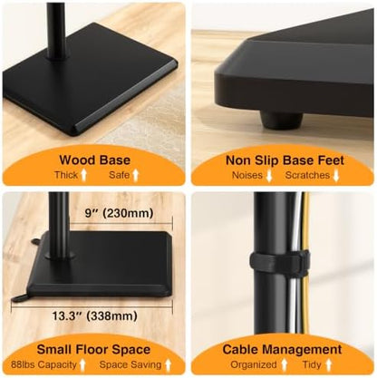 TVON Universal Floor TV Stand with Mount for Most 32-65 Inch TV up to 88lbs