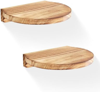 Round Small Floating Shelf,Small Wall Shelves,Mini Speaker Shelf Wood