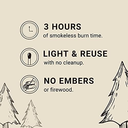 Radiate 2-Pack Portable Smokeless Campfire Fire Pit, 2 Hour Outdoor Heat
