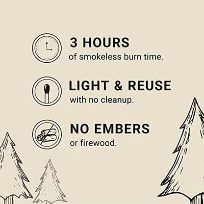 Radiate 2-Pack Portable Smokeless Campfire Fire Pit, 2 Hour Outdoor Heat