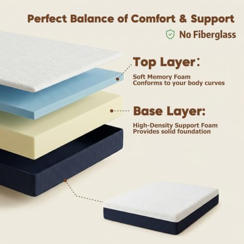 8 Inch Full Size Mattress, Memory Foam Mattress in a Box, Colchones Full