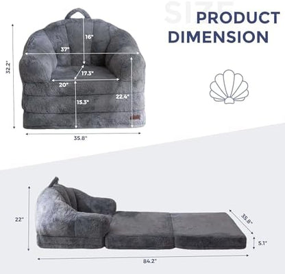 MAXYOYO Folding Sofa Bed, 2 in 1 Convertible Sofa to Lounger