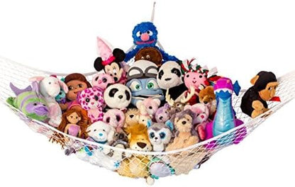 Stuffed Animal Hammock XL | Corner Stuffed Animal Storage & Plushie Net | Extra Large Toy Hammock for Stuffed Animals | Easy Hang, Hardware Included | White Bedroom Decor | by Lilly's Love