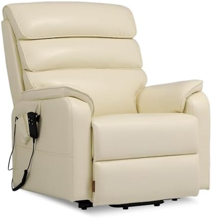 DYNOX 9298 Large Power Lift Recliner Chair for Elderly, 400 lbs, Cream