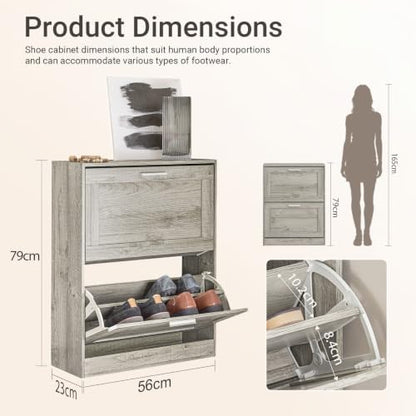 Haotian Enclosed Shoe Rack for Entryway