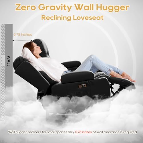 IPKIG Power Loveseat Recliner Sofa with Flip Back Console, 67" - 3 Seat