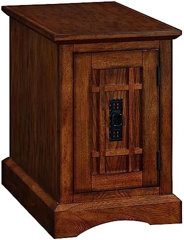 Leick Home Mission Cabinet End Table, 15", Mission Oak