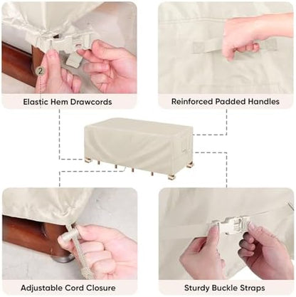 BALEINE Patio Furniture Covers Waterproof, Heavy Duty Outdoor Table Cover
