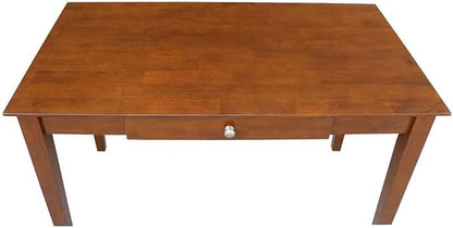 IC International Concepts, Writing Desk With Drawer, Solid Wood, Real Parawood, 48" W x 26" D x 30" H, Easy Assembly, Espresso