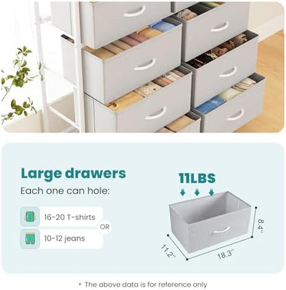 OLIXIS 8 Drawer Storage Dresser for Bedroom, Closet Organizers Units