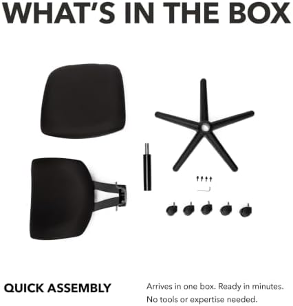 HON Volt Ergonomic Office Chair, Armless, Office Desk Computer Chair, Black