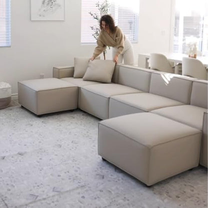 Acanva Zola Modular Sectional Living Room Sofa Set, U-Shape