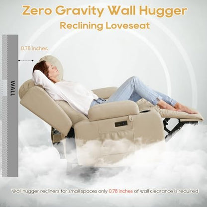 IPKIG Power Loveseat Recliner Sofa with Flip Back Console, 98.7" - 4 Seat