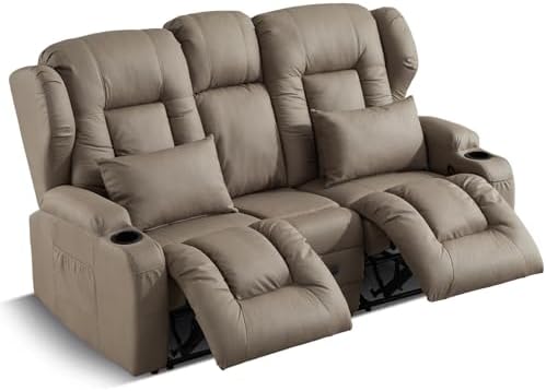 SAMERY 67.6" RV Loveseat Recliner Sofa, Manual Reclining Loveseat
