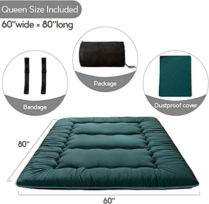 MAXYOYO Japanese Floor Mattress 4" Thick Queen Size Foldable Futon Mattress