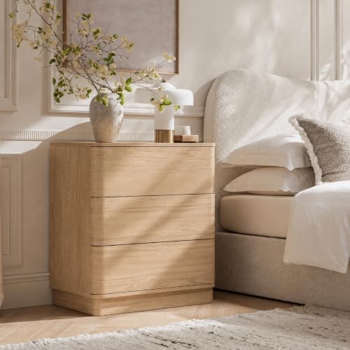 Nightstands with 3 Push to Open Drawers Storage