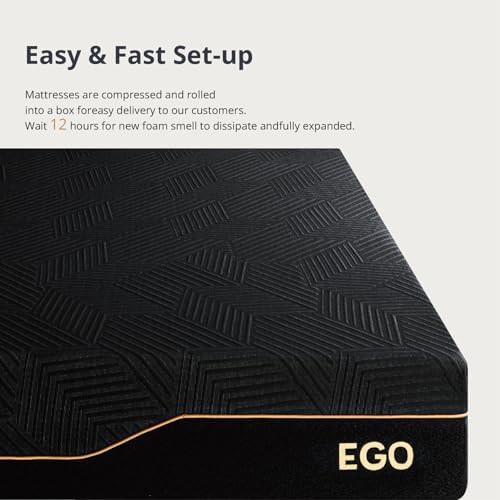 EGOHOME Cal King 14 " Memory Foam Mattress for Back Pain Relief Medium Firm