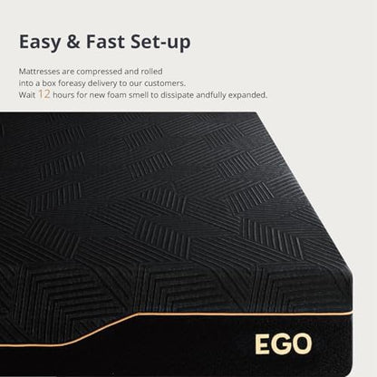 EGOHOME Cal King 14 " Memory Foam Mattress for Back Pain Relief Medium Firm