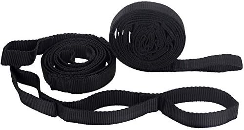 2Pcs Hammock Straps - Hammock Tree Straps Set,No Stretch Suspension System Kit,200cm Adjustable Outdoor Tree Hanging Yoga Tied Rope Belt for Camping Hiking