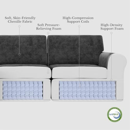 Maywish 108" Sectional Boneless Couch, L Shaped Sofa for Living Room