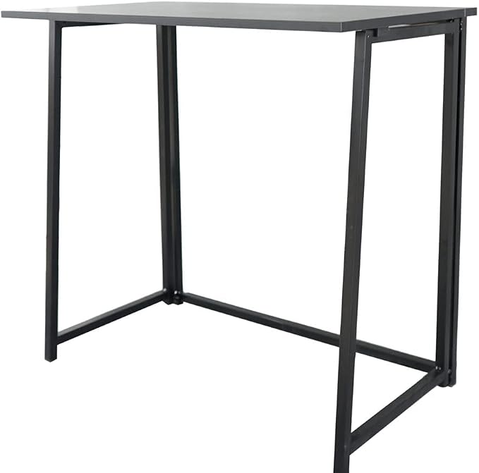 Folding Desk, Simple Assembly Computer Table, Simple Collapsible Space-Saving Home Office Desk for Small Room, Office, Bedroom, Living Room, Game Room, Study Table, Laptop Desk Black