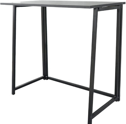 Folding Desk, Simple Assembly Computer Table, Simple Collapsible Space-Saving Home Office Desk for Small Room, Office, Bedroom, Living Room, Game Room, Study Table, Laptop Desk Black