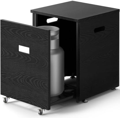 Ciays Propane Tank Cover Table, Slide-Out Tank Tray with 4 Wheels