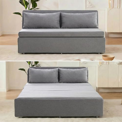 ijuicy Queen Size Pull Out Sofa Bed,3 in 1 Sleeper Sofa