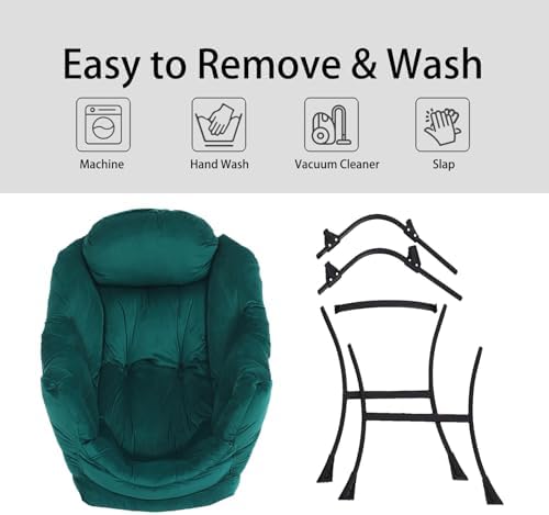 Lazy Chair with Ottoman, Comfy Accent Reading Chair