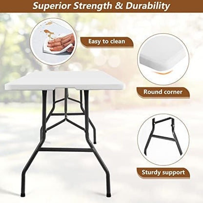 FDW | 8FT Folding Table | White | Portable Plastic Table