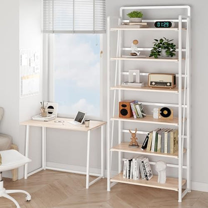 No Assembly Folding Bookshelf for Living Room,Collapsible Book Shelf for Home Office, Portable Bookcase Storage Organizer Rack Shelves