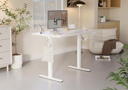 YDN 32 x 19 Inch White Electric Standing Desk