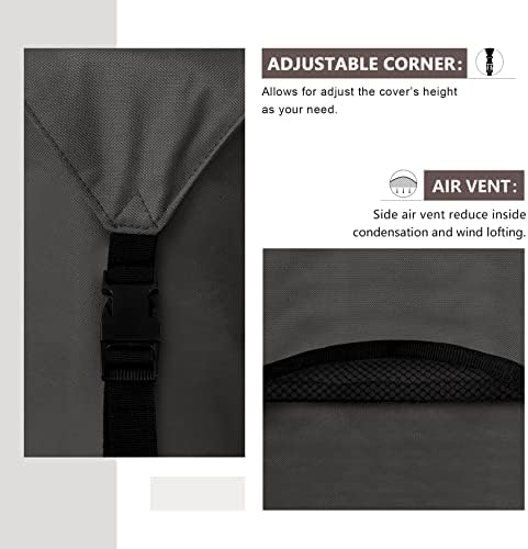 ULTCOVER Waterproof Patio Furniture Cover 62L x 62W in, Black